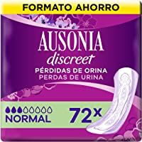 Los mejores  - Ausonia Discreet Compresas Para Pérdidas De Orina Normal Para Vejigas Hiperactivas x 72